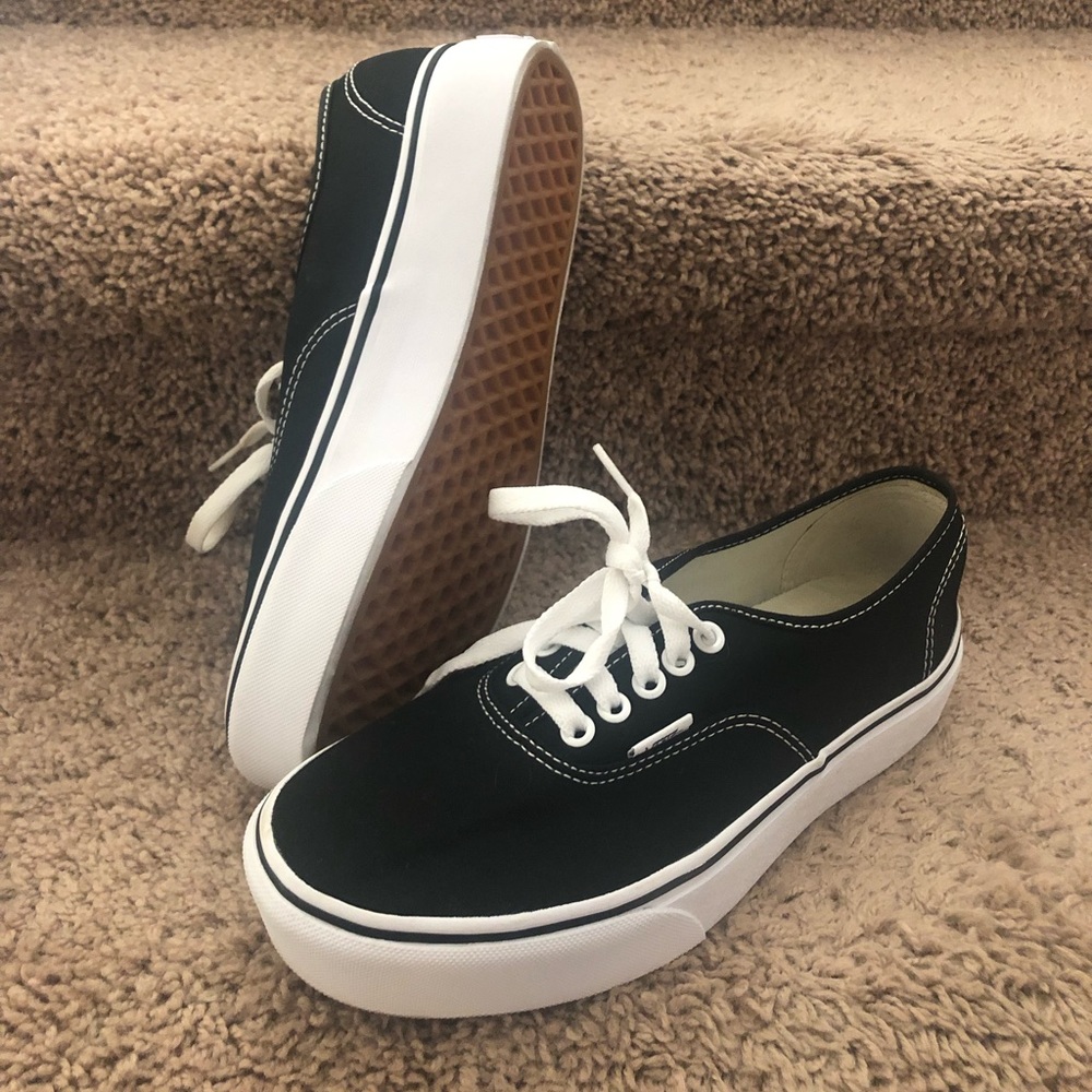 Black and white vans
